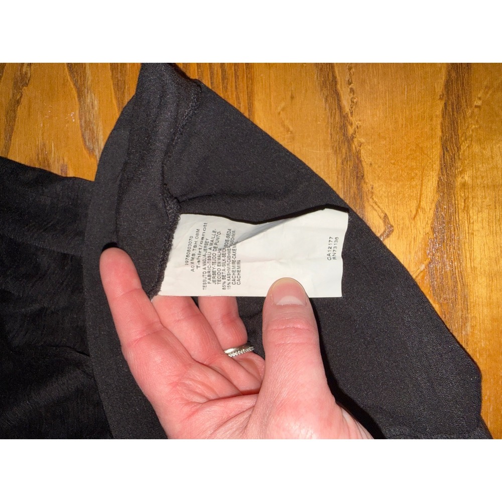 S Max Mara Black Long Sleeve Button Back Top Shirt Womens Size Small - Picture 5 of 6